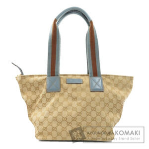 Gucci GG Canvas Sherry Line tote bag blue leather